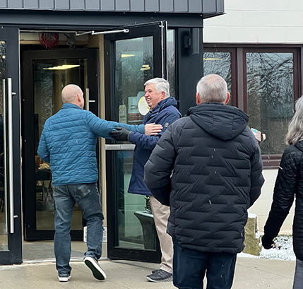 Walking into the church at Redemption and being greeted