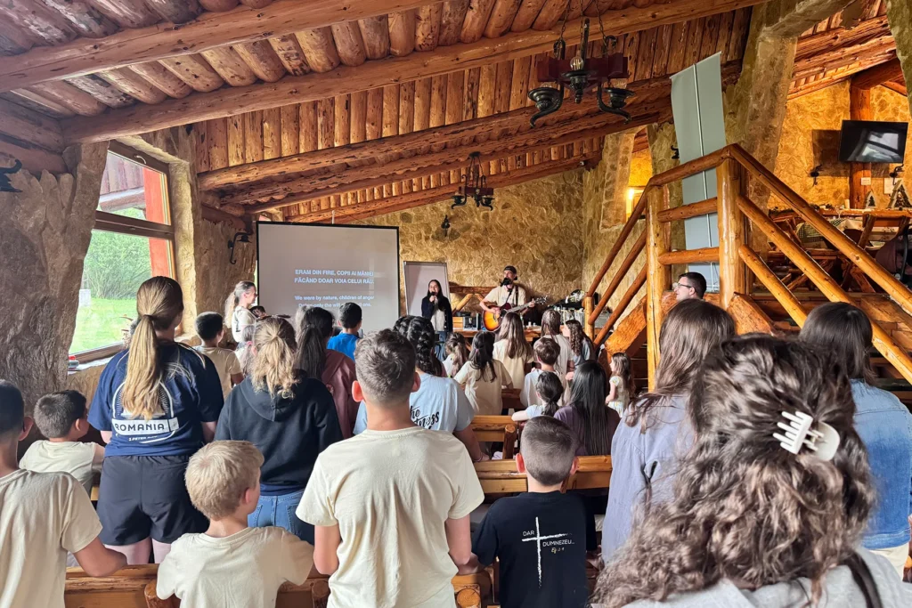 A team at Romania helping the church
