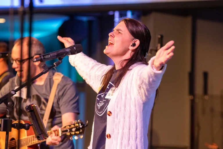 A women worshipping