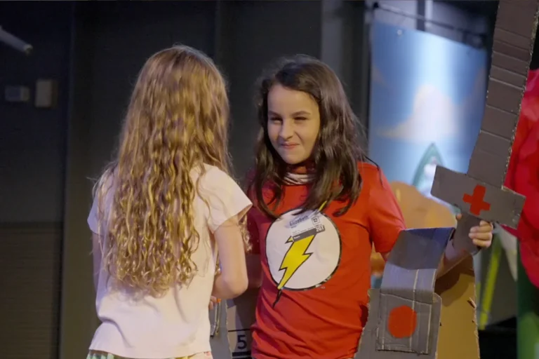 Kids doing a play