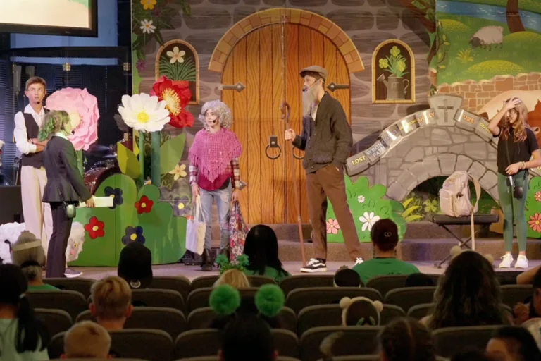 Kids doing a play