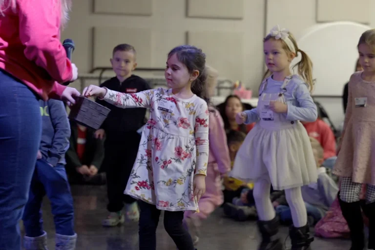 Kids giving offering in kids ministry church