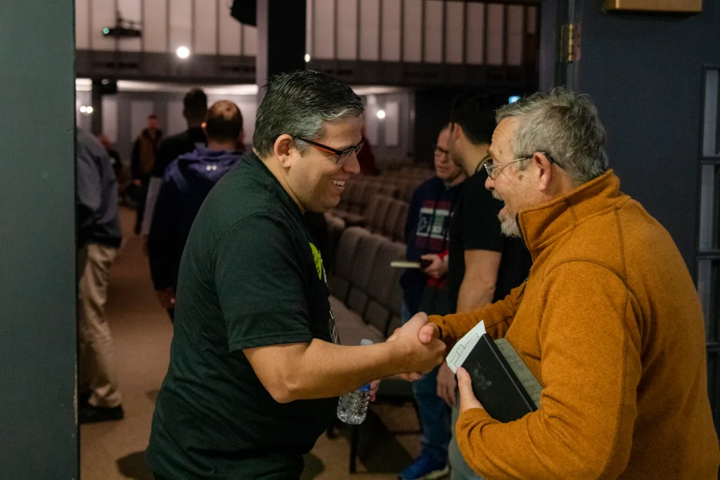 Two people shaking hands