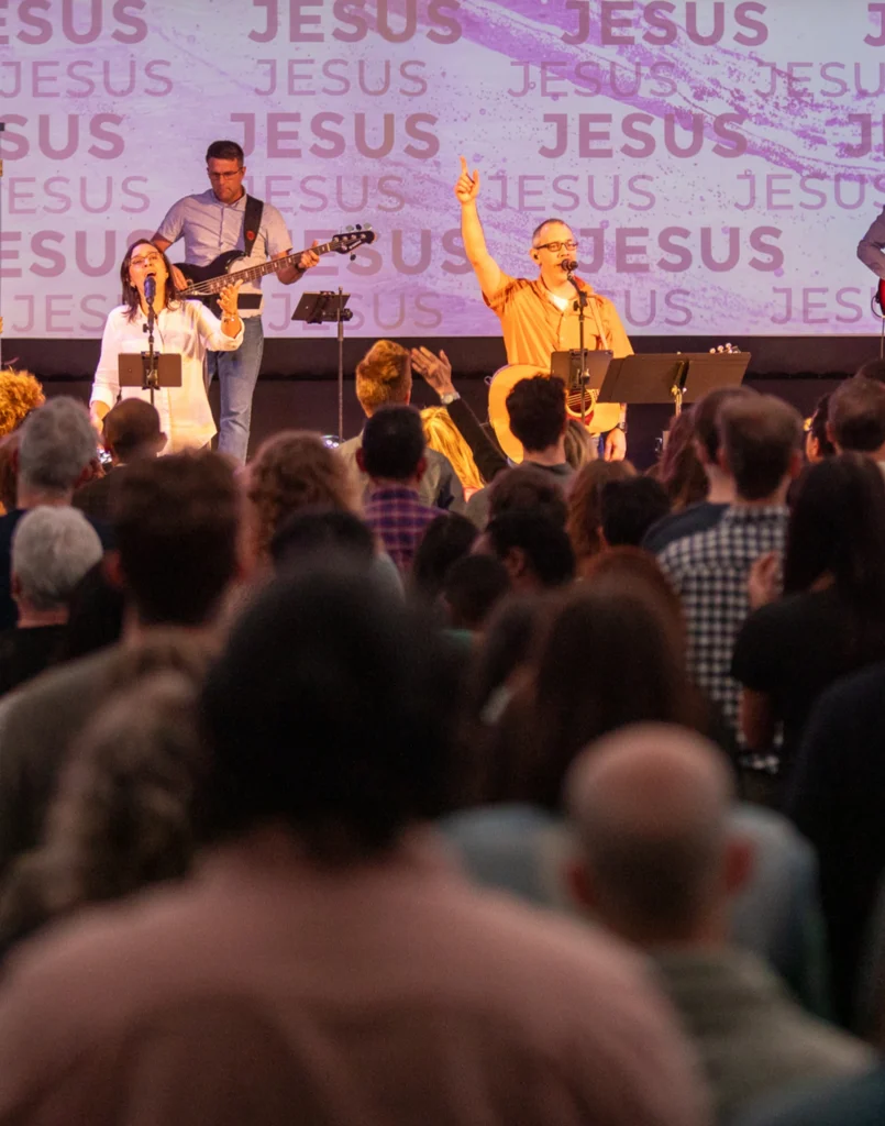Worship on Sunday morning at Redemption Bible Chapel