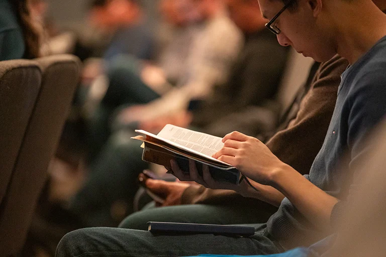 Man reading Bible